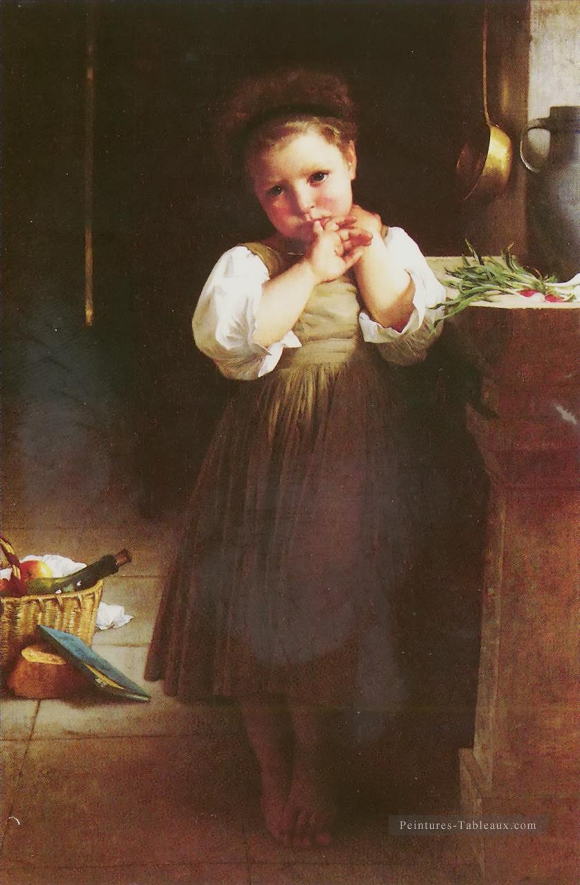 Adolphe MAUVAISE ECOLIERE réalisme William Adolphe Bouguereau Peintures à l'huile
